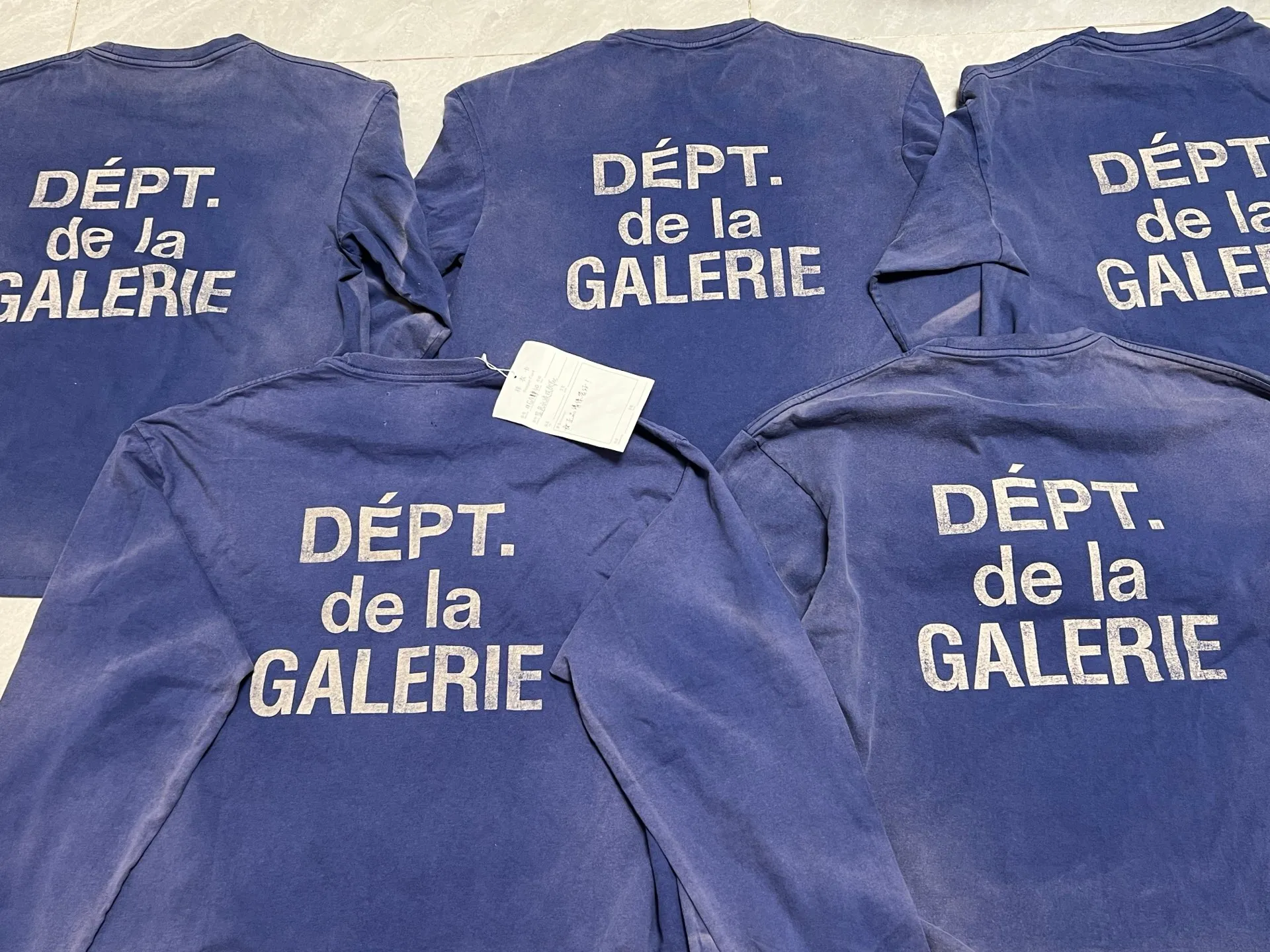 GALLERY FRENCH L/S TEE/NAVY French ripple washed long-sleeved TEE faded blue S-XL cylindrical fabric Assute garment dyeing heavy-wash water-coated fading treatment simulates natural sun fading effect printed distressing treatment top-notch craftsmanship completely matched accessories